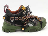 Gucci Flashtrek Sega Green Shoes Size 35 Aa0826lzxsa
