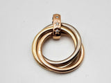 Cartier Trinity 18k Tri-gold 3.5g Rings Diamond Pendant Do0624lwxzde