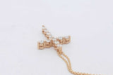 0.55cttw Lab Grown Diamond Cross Pendant Necklace 14k Yellow Gold Eb0326rxzsa