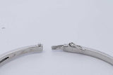1.35cttw Diamond 18k White Gold Hinged Bangle Bracelet 14.8 Grams Eb0326llxzdu