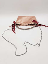 Jimmy Choo Satin Drawstring Mini Cystal Embellished Top Handle Bag Eb0426lrxsa