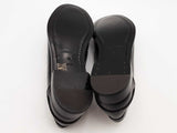 Burberry Loafer Heel 15 Leather Black Size 12 Aa0726lorsa
