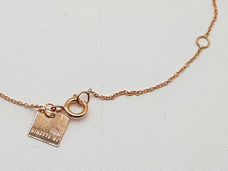 18k Rose Gold 9.5g Ginkgo Leaf Pendant Chain 17 In Do0425rexde
