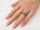 2.19 Cttw Diamond & 14k White Gold Engagement Ring 8.4g Size 7. 5 Fw0426irzdu