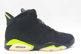 Nike Air Jordan 6 Retro Black & Electric Green Sneakers Size 13 Eb0525lrxsa