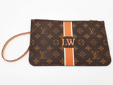 Louis Vuitton Pochette Brown Damier Ebene Orange Stripe Pouch Do0926wrxde