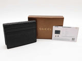 Gucci Gg Emblem Black Leather Card Case Sd0626lrzde
