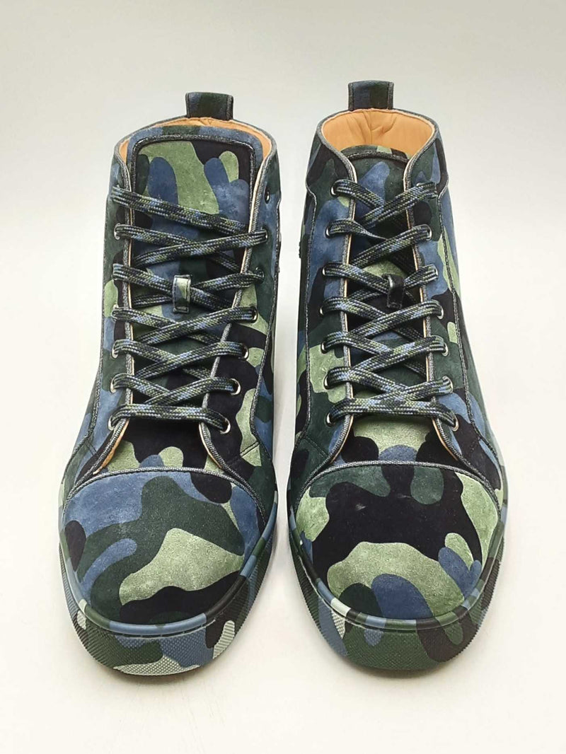 Christian Louboutin Louis Orlato Veau Velours Camoflage Sneakers Eb0125oxzsa