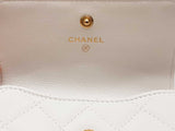 Chanel White Mini Flap Bag With Pearl Strap Sd0326erzde