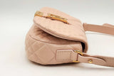 Versace Pink Quilted Leather Greca Goddess Shoulder Bag Eb0125rxzsa