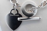 Tiffany & Co. 925 Sterling Toggle Clasp Choker Necklace & Heart Tag Eb0526orxdu