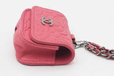 Chanel Camellia Embossed Pink Leather Airpod Pro Case With Chain Eb0626lrxsa