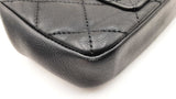 Chanel Envelope Flap Waist Bag In Diamond-quilted Black Leather Fw0825lpzxdu