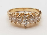 0.32 Cttw Natural Diamonds 14k Yellow Gold 3.5g Ring Size 8 Do0426oride