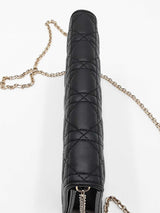 Christian Dior Black Cannage Leather Lady Dior Pouch Crossbody Eb1225pxzdu