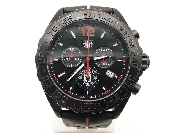 Tag Heuer Caz101j 43 Formula 1 Manchester United Black Red Steel Quartz Watch Do0525rrxde