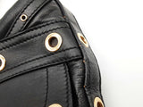 Versace Biker Black Leather Shoulder Bag Eb0826crxde