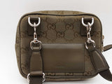 Gucci Monogram Olive Green Canvas Crossbody Bag Eb1025pxzde