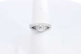 Diamond Approx. 1.44ctw Ring In 14k White Gold 5.45 Grams Size 6.75 Eb0224sxzsa