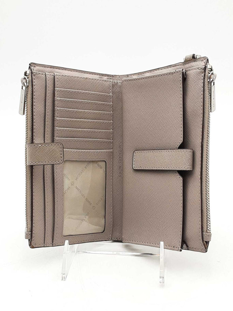 Michael Kors Jet Set Travel Double Zipper Wallet Grey Aa06lxsa