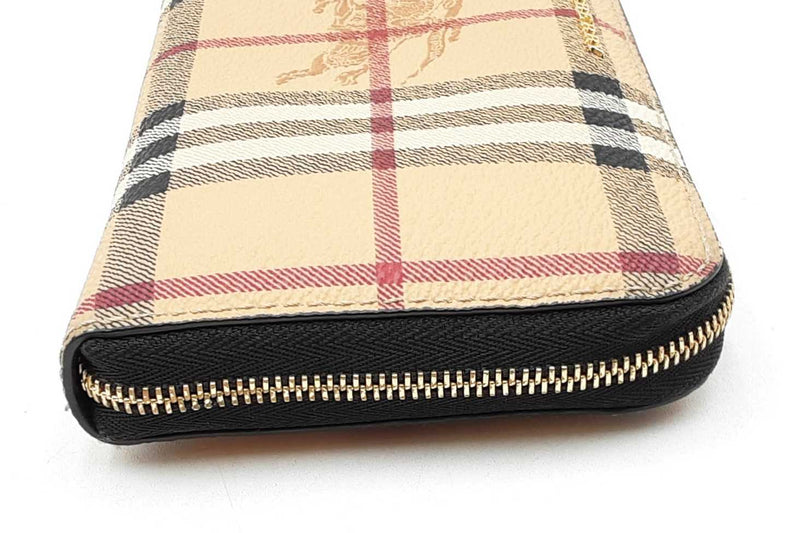 Burberry Haymarket Check Zip Around Wallet Eb1025loxdu