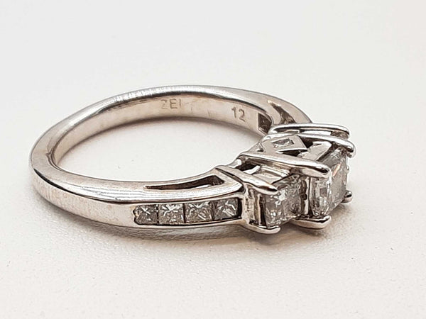 0.85 Cttw Diamonds 14k White Gold 3.6g Ring Size 3.75 Do0325prxde
