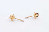 0.02ctw Diamond Stud Screwback Earrings In 14k Yellow Gold 1.3 Grams Eb0225pxsa