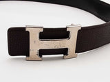 Hermes Reversible Brown Belt / Buckle Size 40 - 42 Aa0526lzxsa