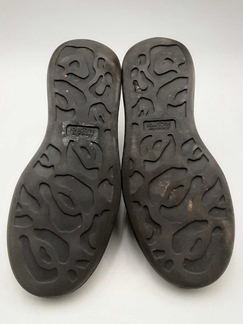 Alexander Mcqueen Oversized Black Leather Sneakers Size 42.5 D Eb0425lxzsa