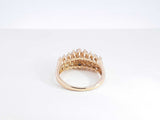 1.08 Cttw Diamond & 14k Yellow Gold Pyramid Ring 4.5 Grams Size 7 Fw0426wcrdu