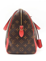 Louis Vuitton Retiro Handbag In Monogram Coated Canvas & Red Leather Fw0625wzxdu