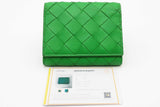 Bottega Veneta Intrecciato Green Leather Wallet Eb0526lixsa