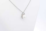 Tiffany & Co. 18k White Gold Chain With Pearl Pendant 16 Inch, 2.58g Eb0324oorsa