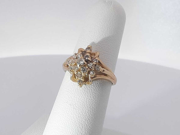 .22 Ctw Diamonds 14k Yellow Gold 4.2 Grams Ring Size 6 Sd0625lersa