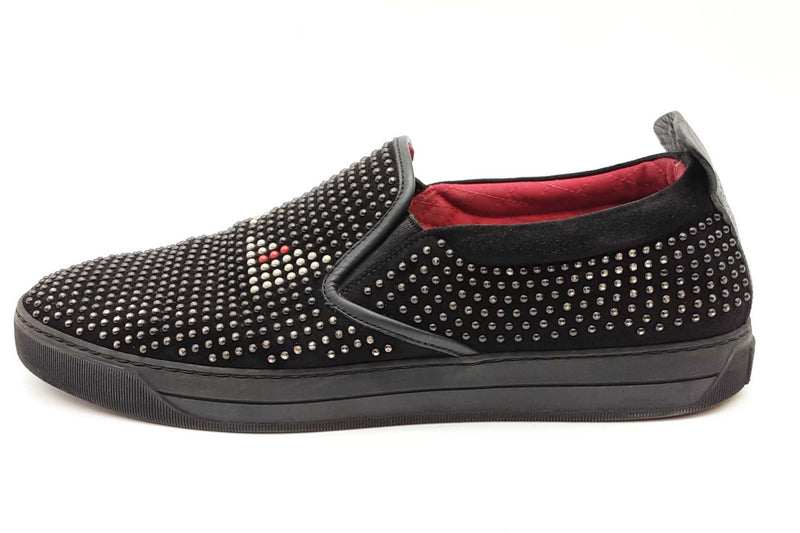 FENDI フェンディ モンスター レザー スタッズ スニーカー Fendi Monster Studded Slip On Sneakers Size 11 Eb0925lorde – Max Pawn
