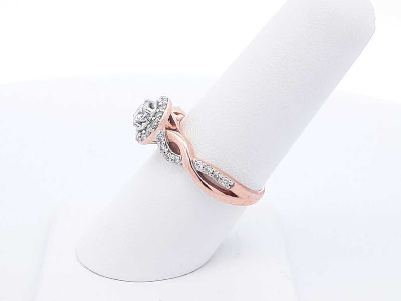 .22 Cttw 14k Rose Gold Cluster Ring 4.3 Grams Size 7 Fw0125ocrdu