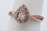 0.2cttw Diamond Ring In 10k Rose Gold 2.1 Grams Size 7 Eb0826lorsa