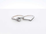 Ever Us 0.70 Cttw Diamond & 10k Gold Bridal Set 4.4 Grams Size 5.5 Fw0325lsxdu