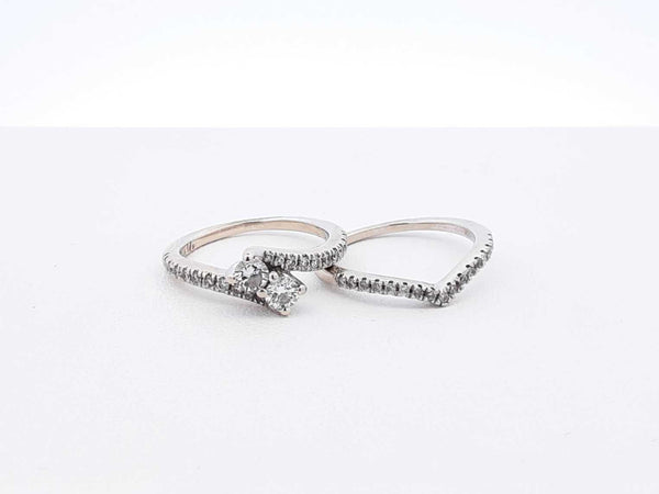 Ever Us 0.70 Cttw Diamond & 10k Gold Bridal Set 4.4 Grams Size 5.5 Fw0325lsxdu