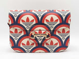 Gucci X Adidas Horsebit 1955 Handbag In Shanghai Trefoil Leather Fw01025izxdu