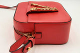 Versace Virtus Red Leather Camera Crossbody Bag Eb1024wxzsa