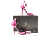 Versace Pinpoint Stiletto Heel Sandals In Mirrored Fuschia Size Eu 39 Fw0225rzdu