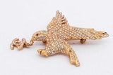 Chanel Rhinestone Eagle Brooch With Cc Logo Charm 10.1 Grams Eb0826oxzsa