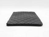 Chanel Medium Cosmetic Pouch In Iridescent Black Caviar Leather Fw1125prxdu
