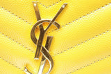 Yves Saint Laurent Grain De Poudre Chevron Quilted Wristlet Clutch Eb0726pxzdu