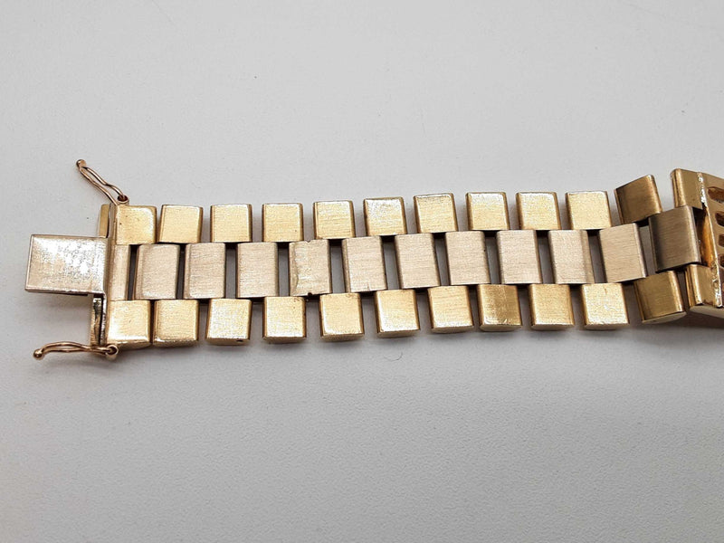 Blue Sapphires 11.70 Cttw Diamonds 14k Gold 81.3g Bracelet 8.25 In Do0725exzxde