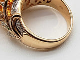 Oval Cut Citrine 14k Yellow Gold 12.1g Ring Size 7 Do0526rxzde