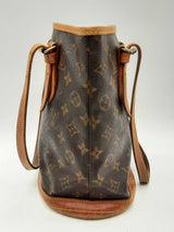 Louis Vuitton Petite Bucket Brown Monogram Coated Canvas Shoulder Bag Do0125owxde