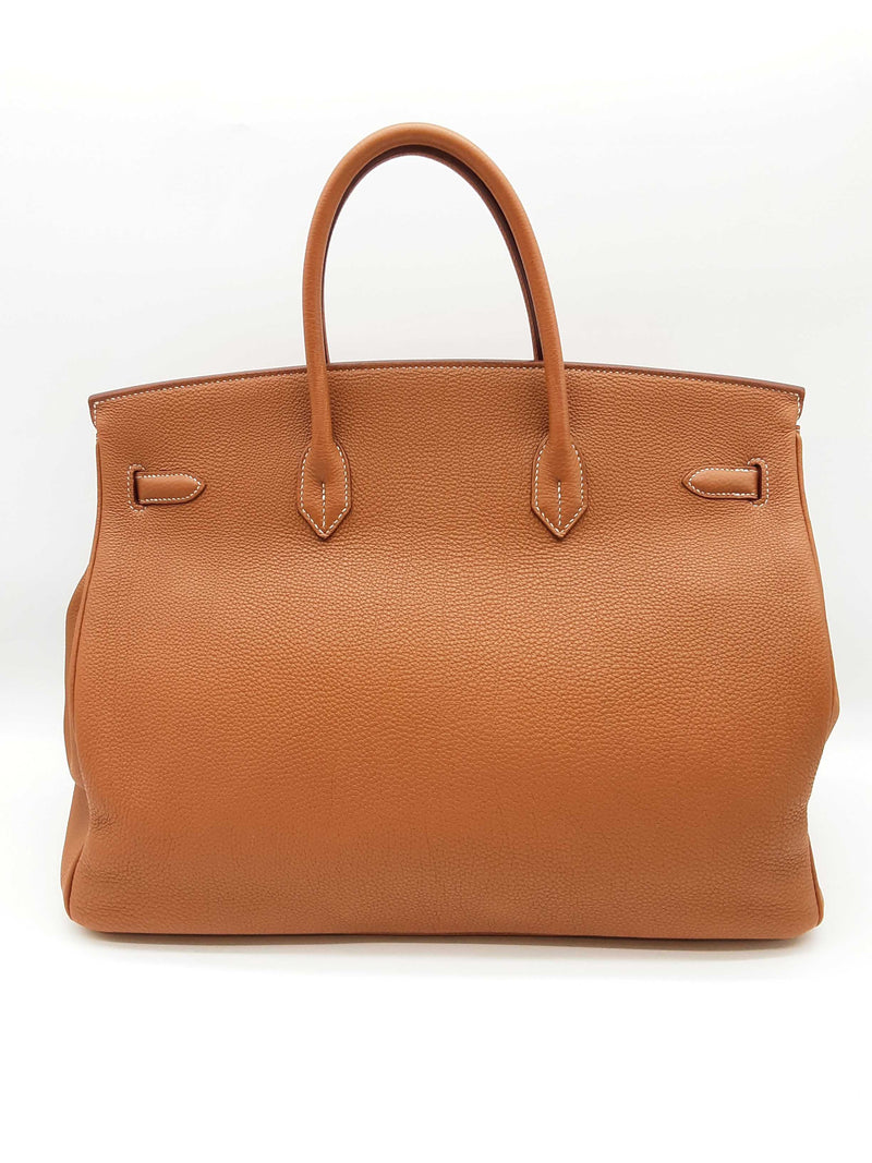 Hermes Birkin 40 Gold Brown Togo Palladium Hardware Handbag Do0825lxrxzde