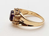 Amethyst 14k Yellow Gold 5.0g Ring Size 7.25 Do0626wxzde